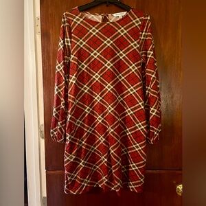 Plaid Long Sleeve Dress